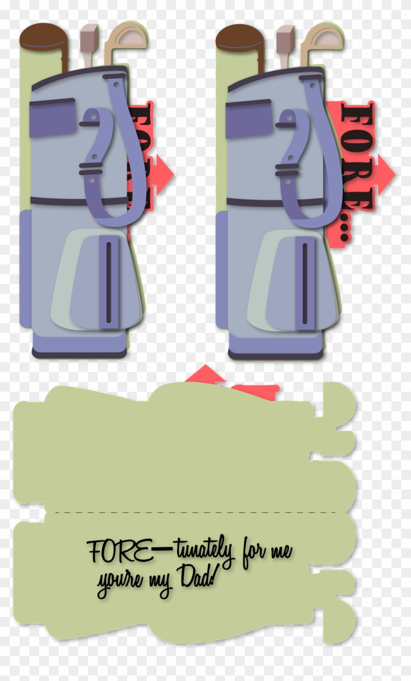 Father's Day Golf Bag Slider Tab Assembly Tutorial - Art Clipart