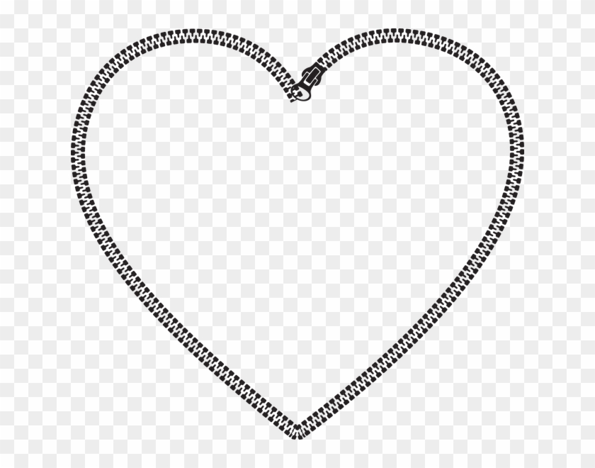 Heart, Zipper, Metal Fastener, Clothes, Clothing, Frame - Heart Zipper Clipart #4631487