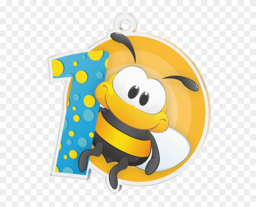 Bumble Bee Blue 1st Place Medal - Honeybee Clipart