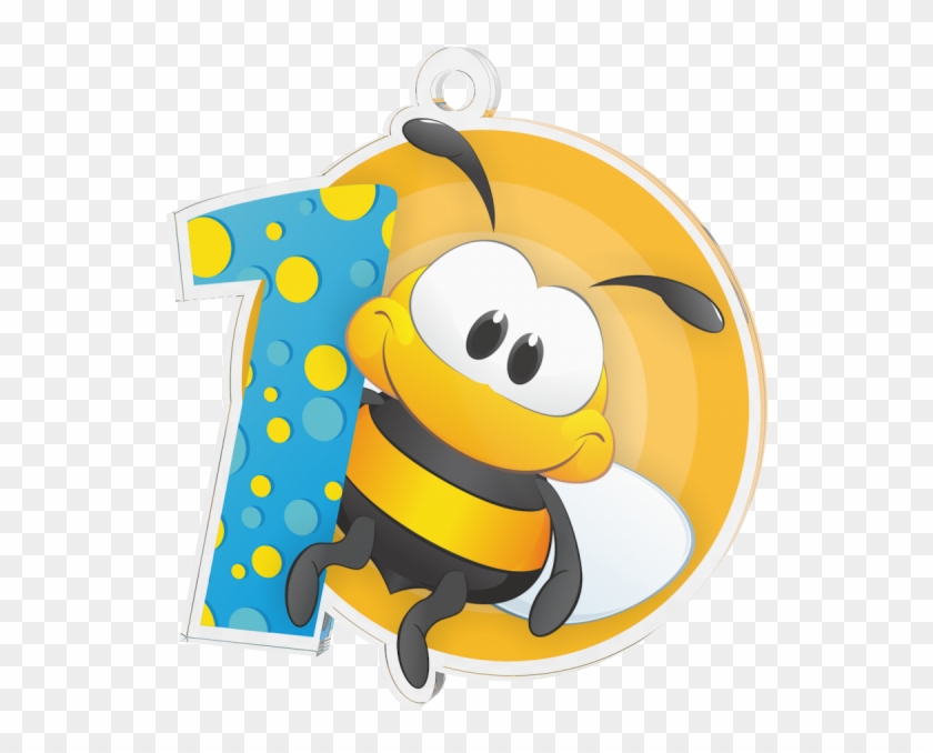 Bumble Bee Blue 1st Place Medal - Honeybee Clipart #4631545