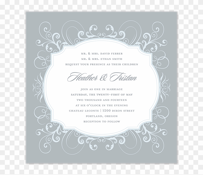 French Flourish Invitation - Calligraphy Clipart