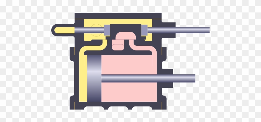 Steam Engine Slide-valve Cylinder Animation - Steam Engine Valve Animation Clipart