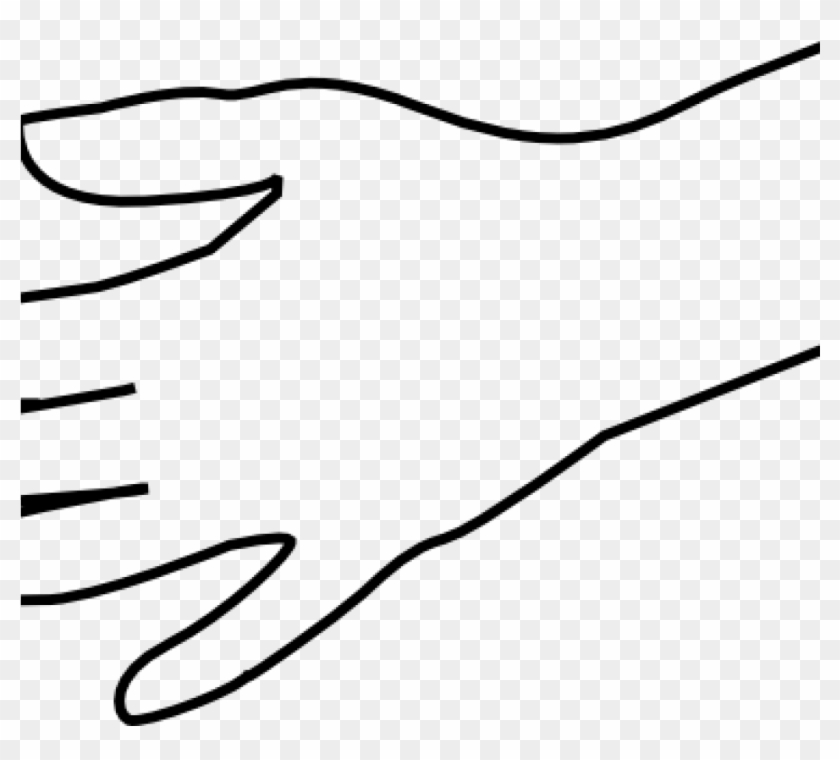 Hand Clipart Black And White Hand Clipart Black And - Line Art - Png Download #4632554
