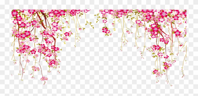 #flowers #border #nature #pink #ftestickers - Flower Border Vector Png Clipart