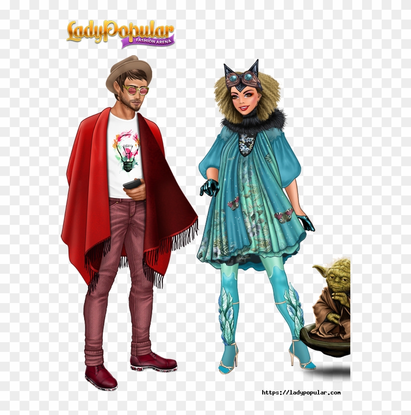 Modern Cinderella With Her Modern Prince Charming And - Lady Popular Clipart #4633262
