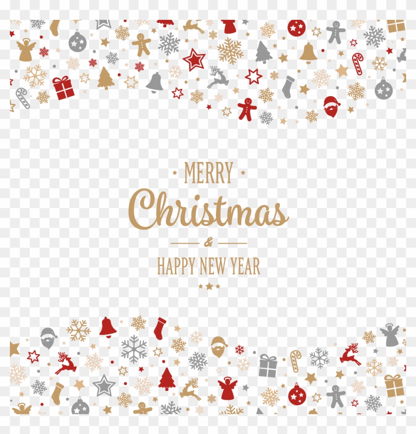 Christmas Cartoon Multi-element Combination 2019 Vector - سال جدید میلادی 2019 Clipart