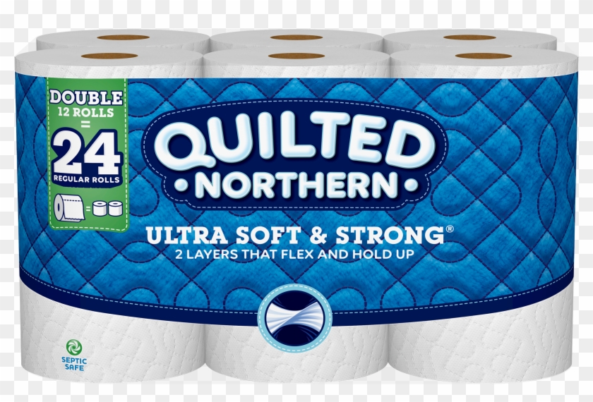 Quilted Northern Ultra Soft & Strong, 12 Double Rolls, - Quilted Northern 6 Mega Rolls Clipart