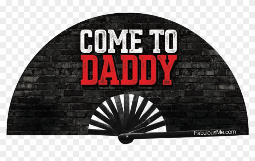 Come To Daddy Bamboo Circuit Party Uv Glow Fan By Fabulous - Beanie Clipart