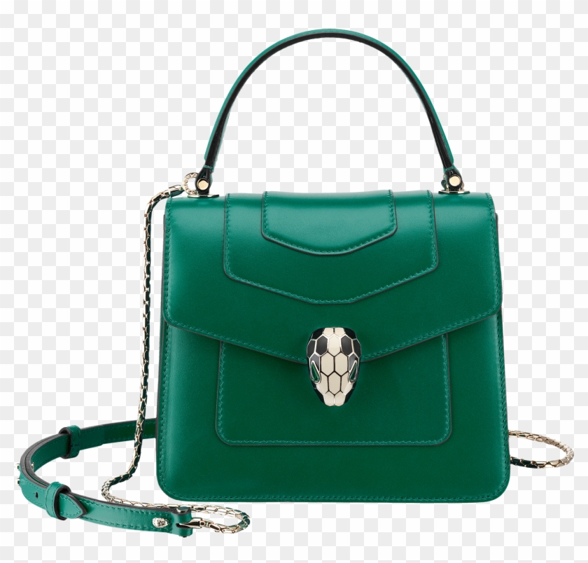 Flap Cover Bag Serpenti Forever In Emerald Green Calf - Bulgari Serpenti Forever Bags Clipart