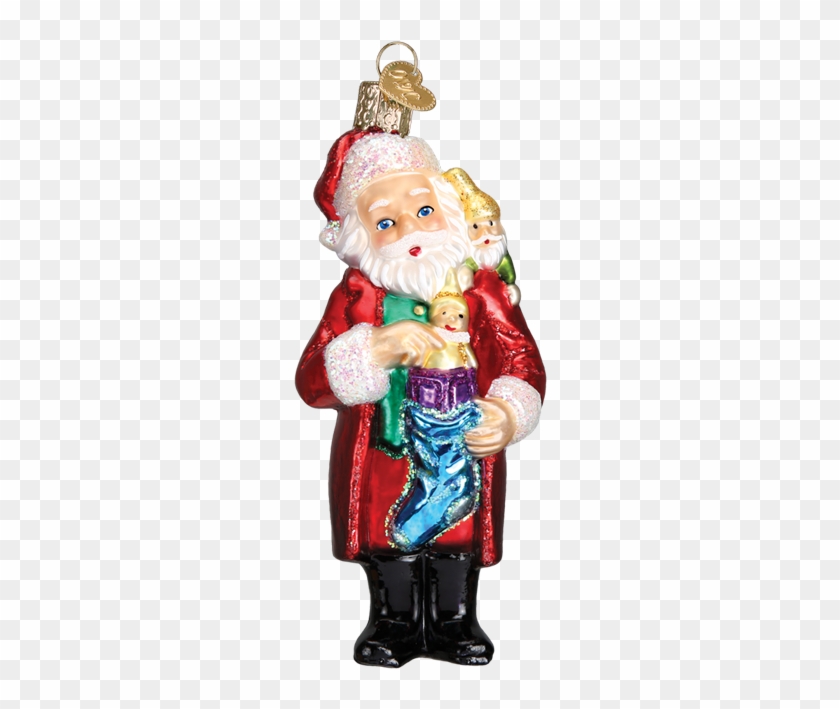 40281 Santa & Pixies Old World Christmas Ornament - Figurine Clipart #4634014