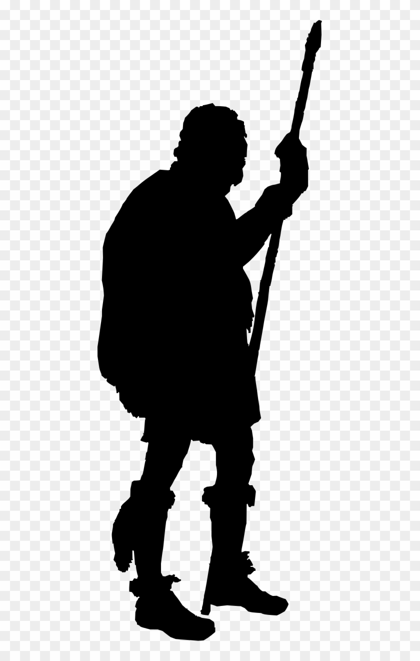 More Silhouettes For Your Charts, Maps, And Player - Stone Age Man Silhouette Clipart #4634048