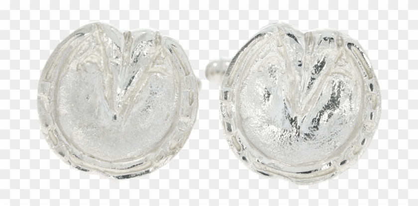 Sterling Silver Horse Hoof Cufflinks - Earrings Clipart #4634451