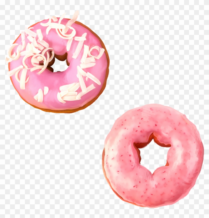 #donut #donuts #pink #sweet #dessert - Doughnut Clipart #4635179
