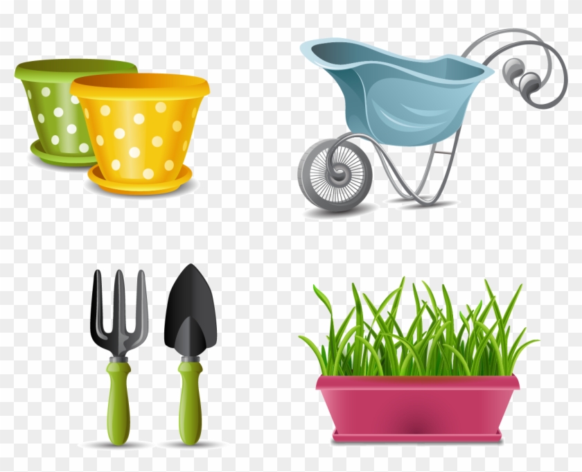 Garden Tool Clip Art Vector Car Transprent - Cartoon Image Of Garden Tools - Png Download