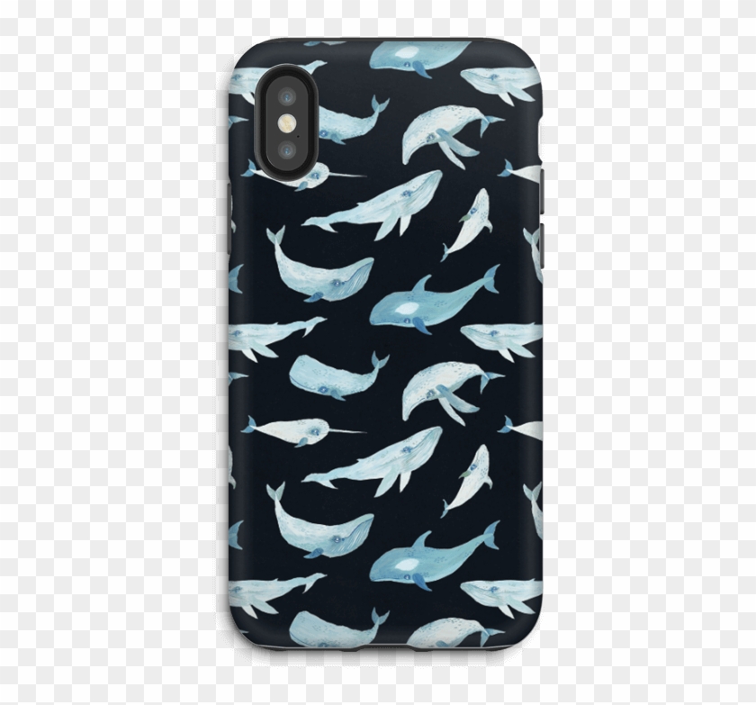 Whales In Black Case Iphone X Tough - Mobile Phone Case Clipart #4635794