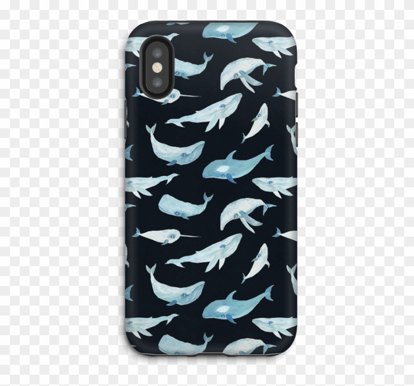 Whales In Black Case Iphone X Tough - Mobile Phone Case Clipart