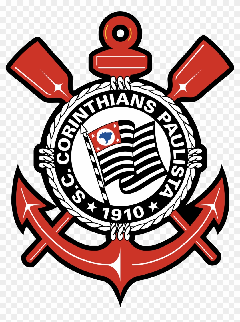 Escudo Do Corinthians Com Bordas Pretras - Escudo De Corinthians Clipart