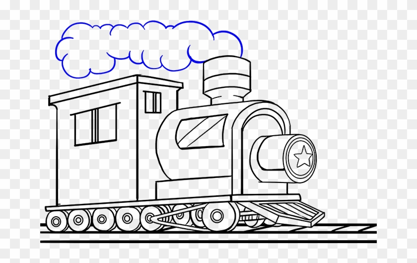 Drawing Train Transparent - Draw A Train Clipart