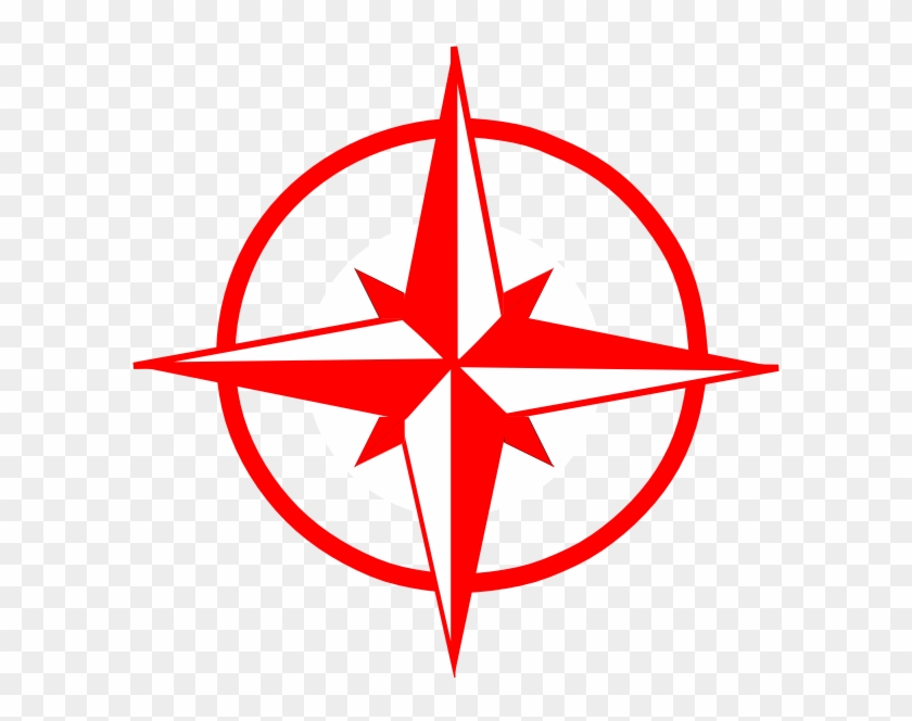 Compass Clipart Red - North East West South Logo - Png Download