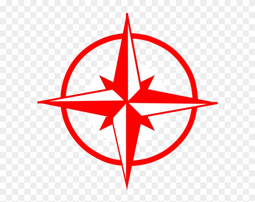 Compass Clipart Red - North East West South Logo - Png Download #4636550