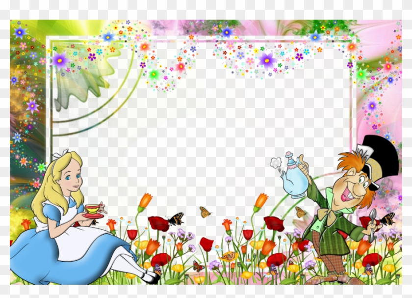 Bordas Alice No Pais Das Maravilhas Clipart Alice's - Bordas Alice No Pais Das Maravilhas - Png Download #4636834