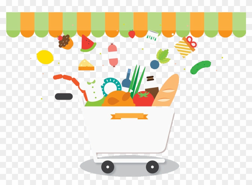 Carrinho De Compras De Supermercado, Televisão De Design - Articulos De Compras Png Clipart