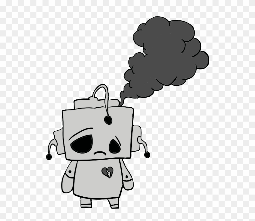 #cute #kawaii #robot #sad #nointernet - Cartoon Clipart