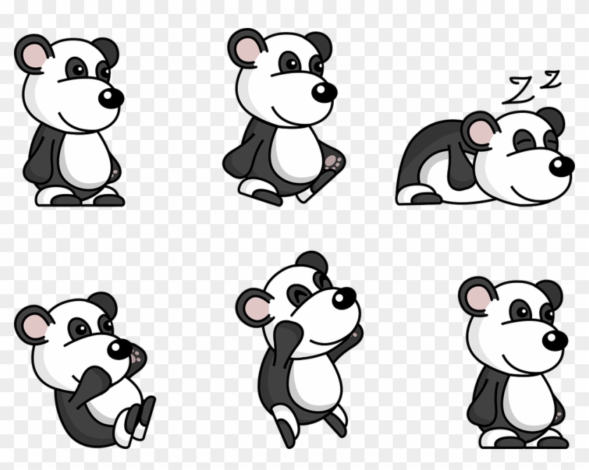 Panda Comic Cute Cartoon Fun Happy Funny - Cartoon Clipart
