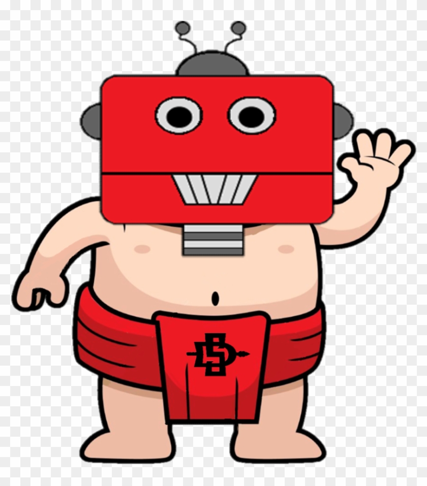 Mini Sumo Robot Competitor - Sumo Wrestler Cartoon Clipart