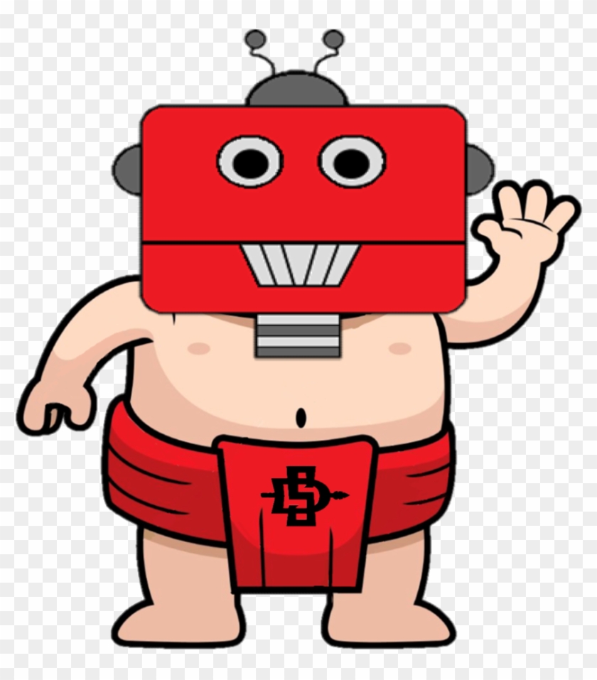 Mini Sumo Robot Competitor - Sumo Wrestler Cartoon Clipart #4637666
