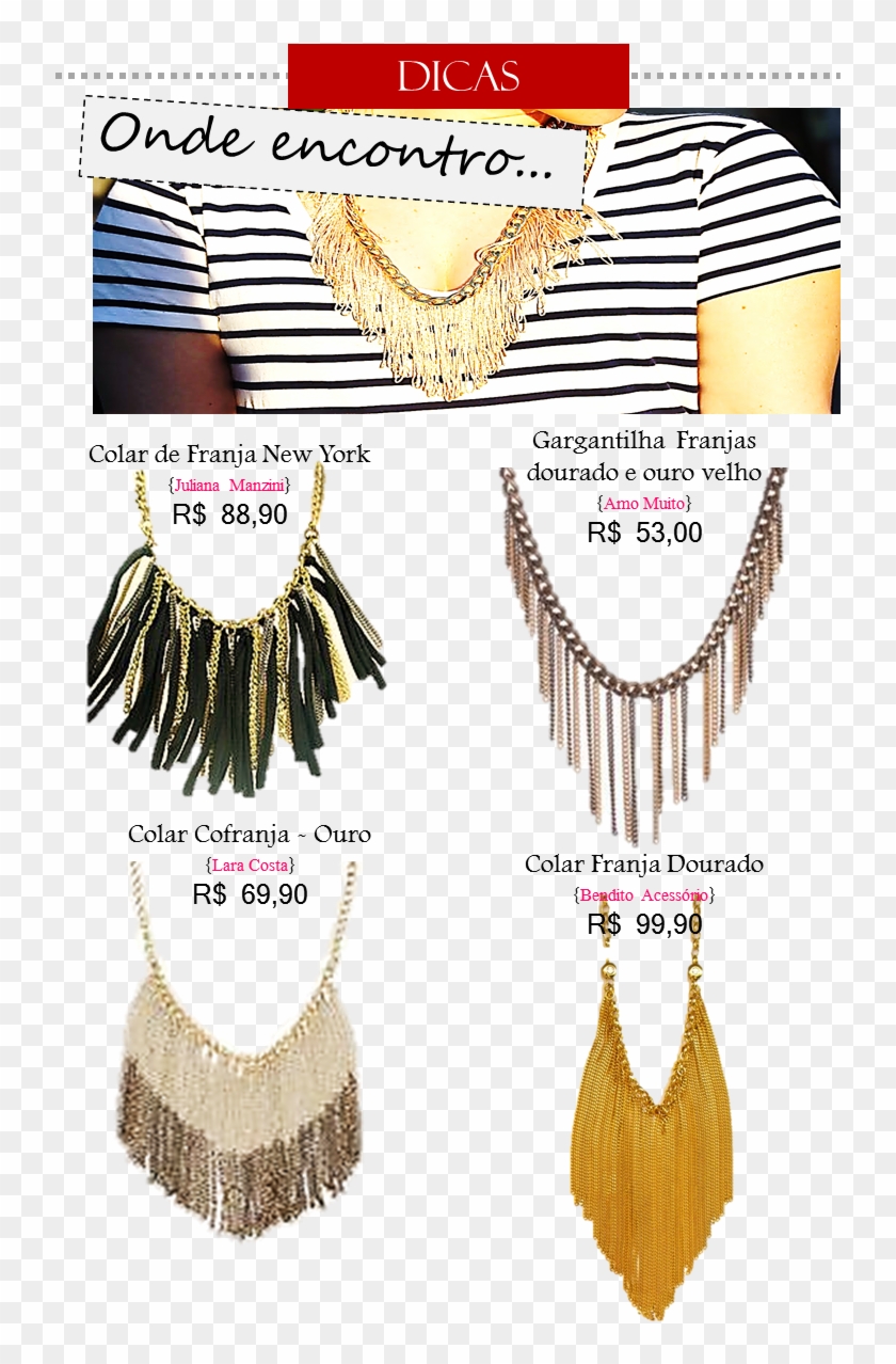 Essa Semana Estou Na Vibe Inspiração De Dourado E Louca - Colar De Franja Clipart #4637689