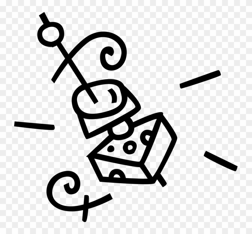 Vector Illustration Of Hors D'oeuvres Canapé Starter - Hors D Oeuvre Vector Clipart
