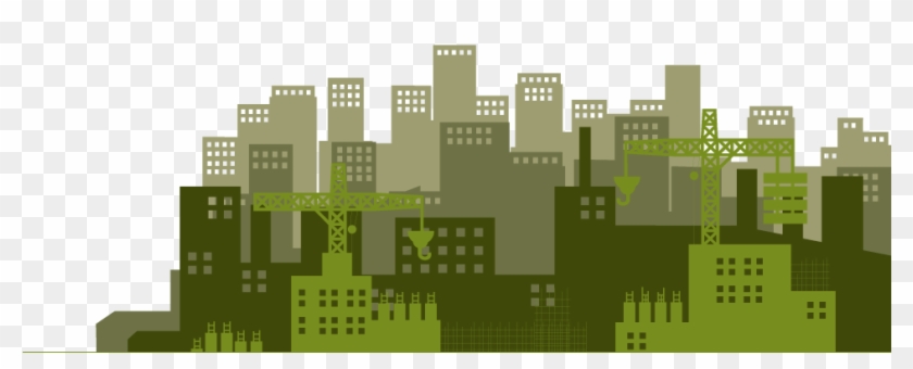 Banff Constructors Buildings Silhouette - Skyline Clipart