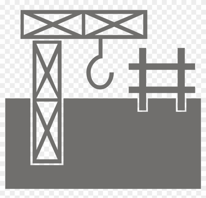 Building Site Silhouette - Vector Graphics Clipart
