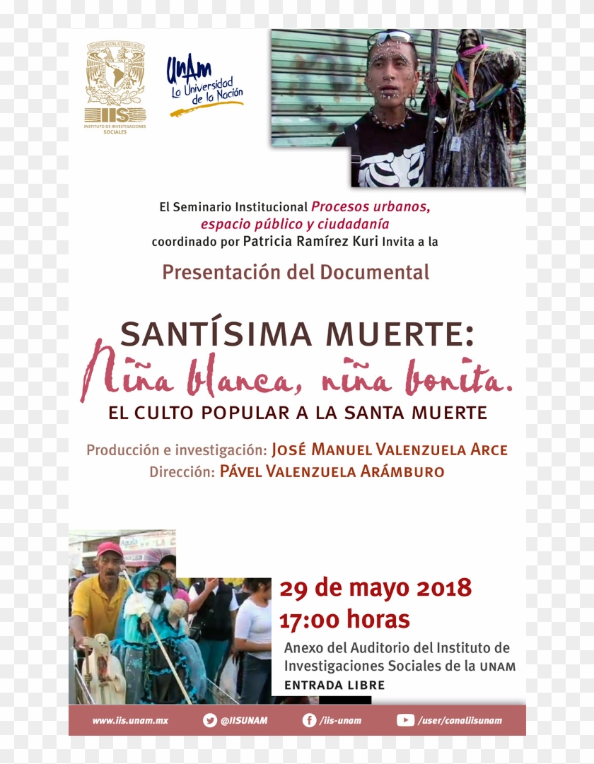 Proyección Del Documental “santísima Muerte - Flyer Clipart #4638317