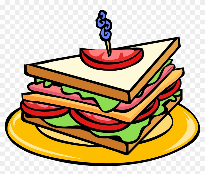 Club Sandwich Triangle Food - Sandwich Clipart - Png Download