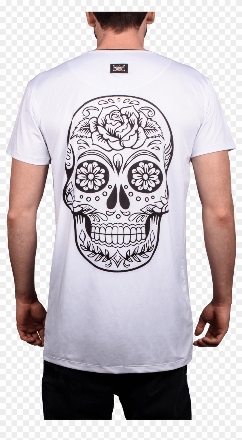 Ar Santamuerte Model - Day Of The Dead Skull To Color Clipart #4638773