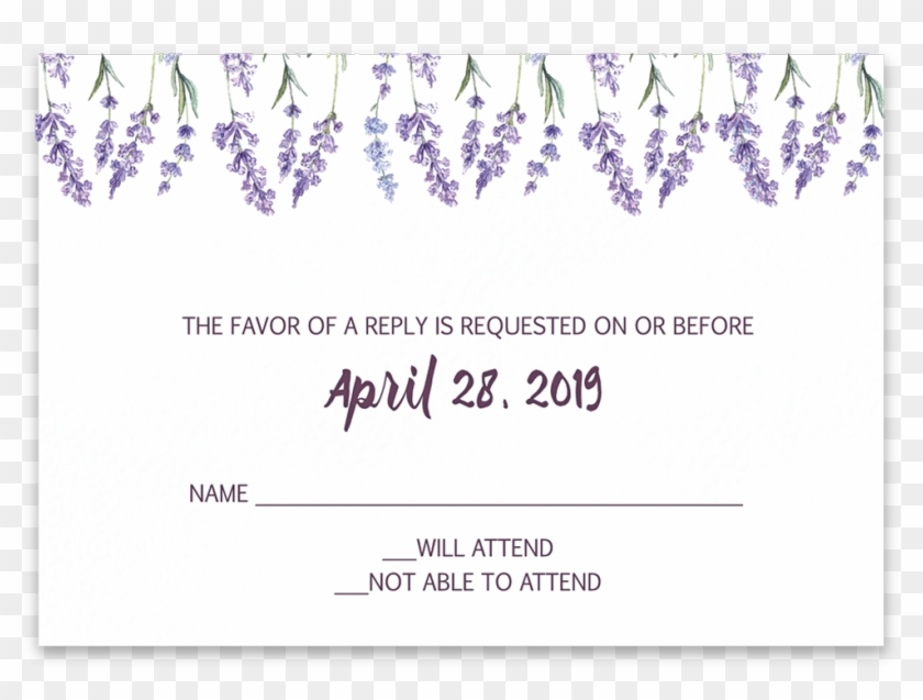 Response Card Lavander Suite - Delphinium Clipart