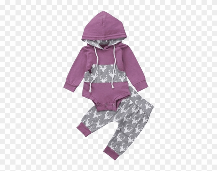 Petite Bello Clothing Set 0-6 Months Deer Lavander - Trousers Clipart #4640514