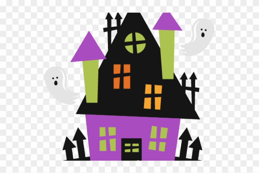 Haunted House Clipart Fancy - Cute Haunted House Clipart - Png Download