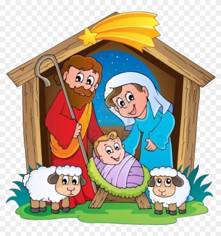 Nativity Scene Kids - Nativity Scene Clipart - Png Download