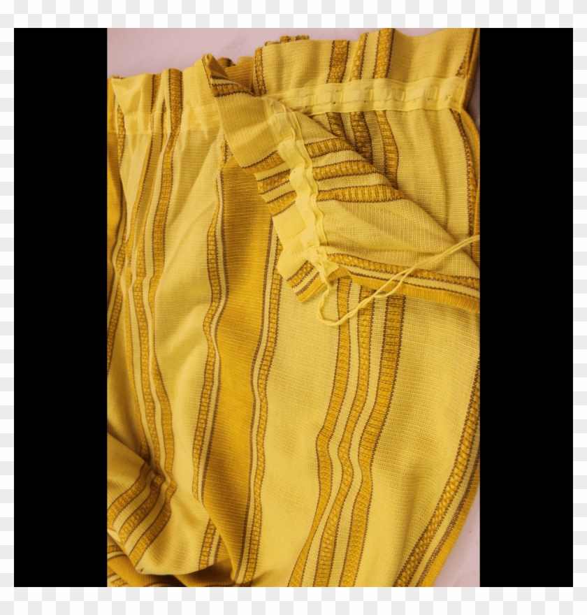 0040151 Gold/orange Striped Patterned Curtains X1 Pair - Denim Clipart #4641527