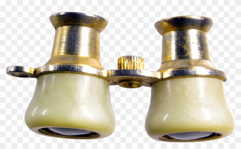 Miniature Pearl Celluloid Binocular Viewer With Color - Opera Glasses Clipart