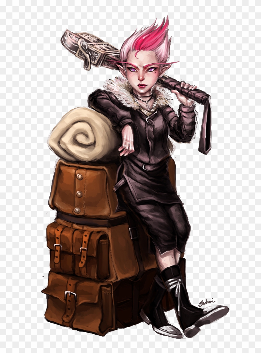Wise, Scholarly, And Magical - Pathfinder Female Gnome Clipart