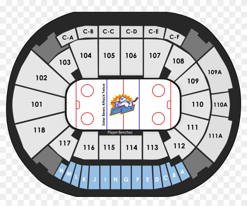 Loge Seating Combines First Class Perks And Privileges - Orlando Solar Bears Section 103 Clipart