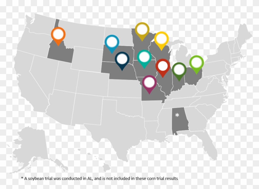 Envita™ 2018 Corn Field Trials - Usa Map Orange Clipart
