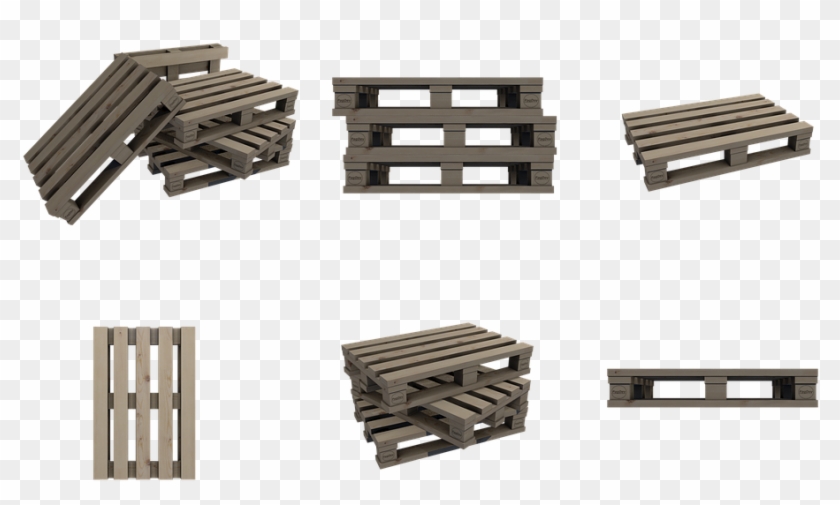Pallets Wood Isometric Transparent Object 3d-model - Wood Clipart #4643359