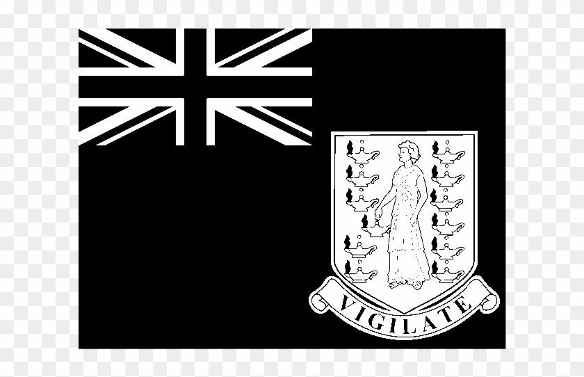 Flag Of Us Virgin Islands Logo Black And White - Flag Clipart #4644032