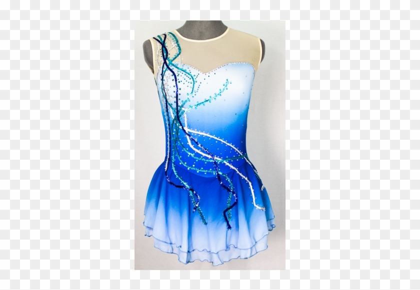 Joyce Co Raining Sequins Ombré Skating Dress- Sale - Cocktail Dress Clipart #4644572