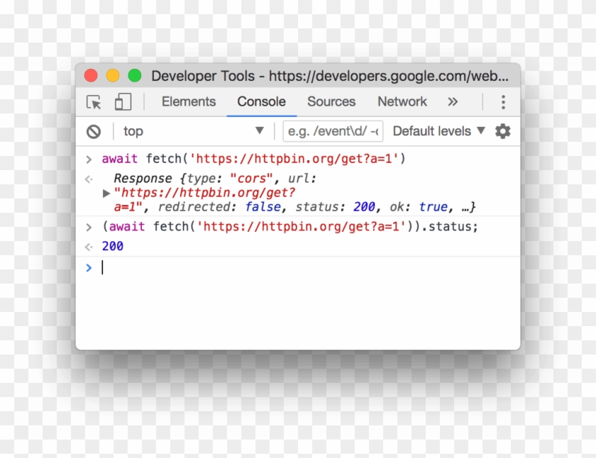 Using Top-level Await Operators In The Console - Make Google Chrome Border Translucent Clipart #4645429
